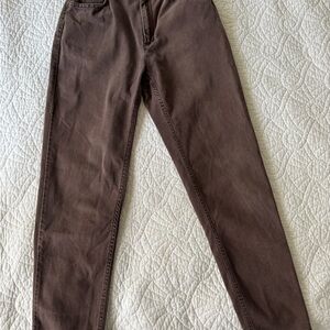 Vintage Brown Stovepipe Jeans